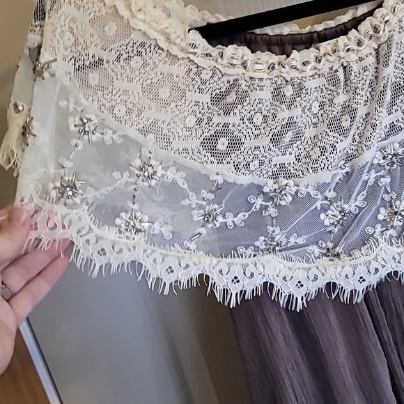 Small Altar'd State Sleeveless Dress with lace neck and shoulder cover - Picture 5 of 7